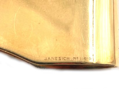 null LEOPOLDO JANESICH (1802-1880)
Yellow gold 750 thousandth card case with two...