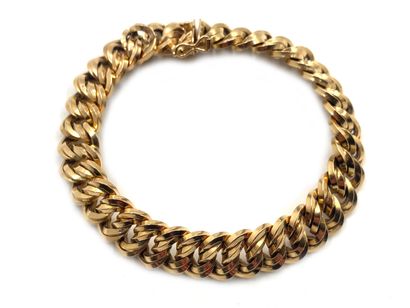 Articulated bracelet in yellow gold 750 thousandths,...