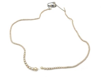 Necklace of cultured or fine pearls, the...