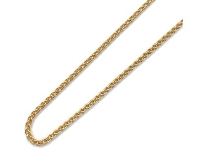 null Articulated necklace in 750 thousandths yellow gold, the links interlaced.
Length:...