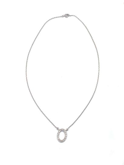 Articulated necklace in 750 thousandths white...