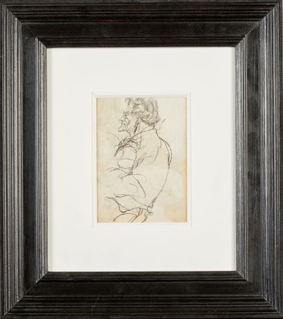  Sam SZAFRAN (1934 -2019)
Portrait
Dessin au crayon noir double face
13 x 9,5 cm... Gazette Drouot