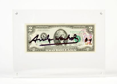 null Andy WARHOL (1928-1987) 
Two-dollar bill, signed by the artist in black acrylic...