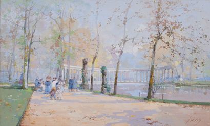 null Eugène GALIEN-LALOUE (1854-1941)
View of Parc Monceau, the Basin and the Colonnade...
