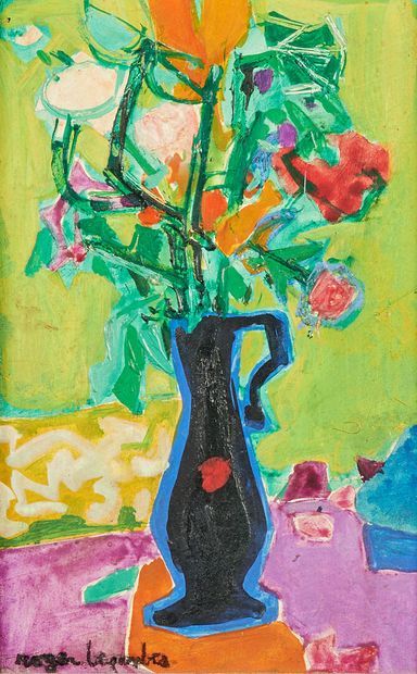 null Roger BEZOMBES (1913 - 1994)
Bunch of flowers
Oil on panel, signed lower left
18...