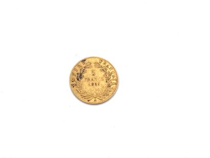 Une pièce de 5 Francs or 1857