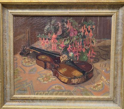 null Jean Constant Raymond RENEFER (1879-1957)
Nature morte au violon
Huile sur toile,...