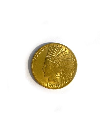 null USA, pièce de dix dollars en or, 1909. 
16,7 g