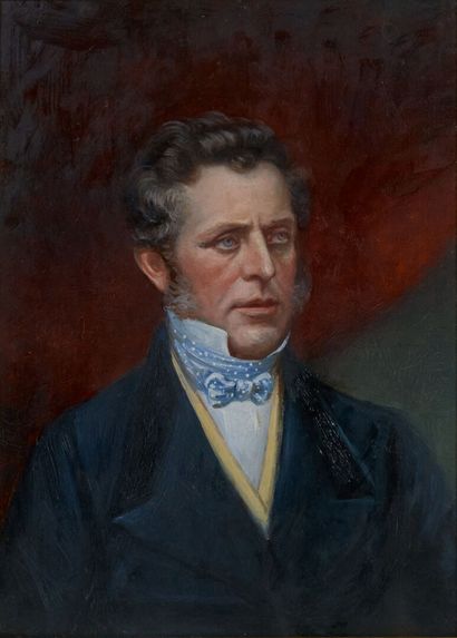 null École anglaise du XIXe siècle 
Portrait de Henry William Bull (1792-1872)
Huile...
