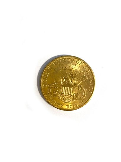 null Pièce en or de 20 dollars, 1904. 
Poids : 33,5 g 