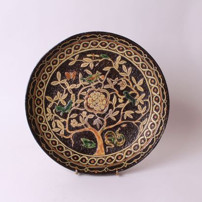 null SWITZERLAND (?), LYON and NEVERS
Set including :
- A polychrome enameled ceramic...