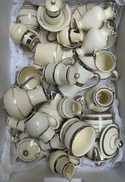 LANGEAIS
Important set of glazed earthenware...