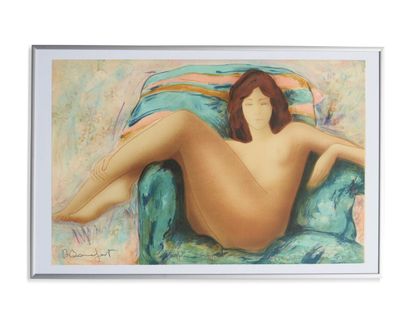 null Alain BONNEFOIT (1937) 
Femmes nues 
Trois lithographies en couleur, signées...