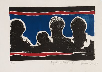 null Gracia BARRIOS (1926-2020) 
Argentine Solidarité!
Lithographie en couleur, signée...