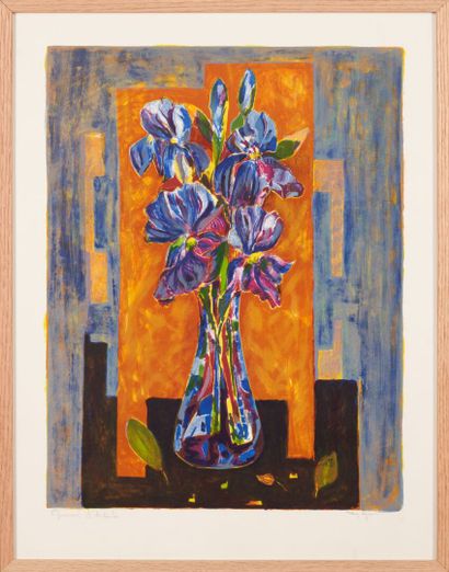 null Tony AGOSTINI (1916-1990)
Bouquet d'Iris
Lithographie, signée en bas à droite...
