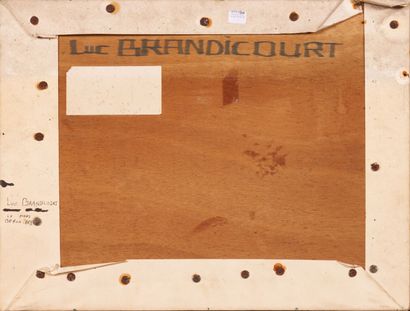 null Luc BRANDICOURT (XXe)
Composition abstraite
Huile sur papier contrecollé sur...