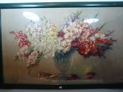 Isidore ROSENSTOCK (1880-1956) Bouquet de fleurs Aquarelle Signée du cachet 65 x...
