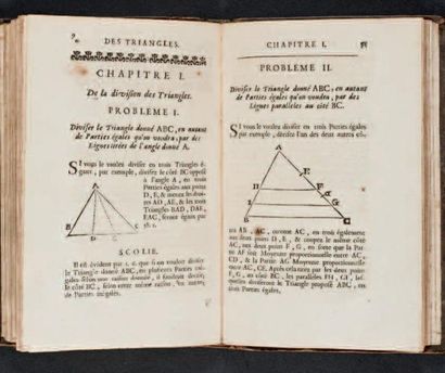 OZANAM L'usage du compas de proportion... Paris, Etienne Michallet, 1688. in-8, plein...