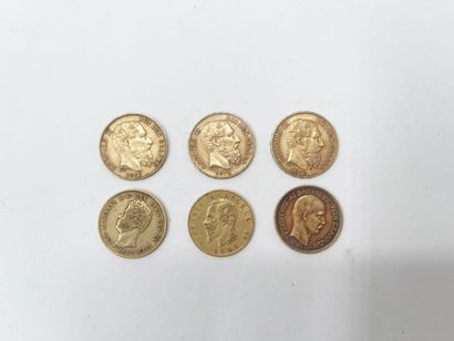 null Six monnaies en or Union latine

Frais de vente : 8% HT