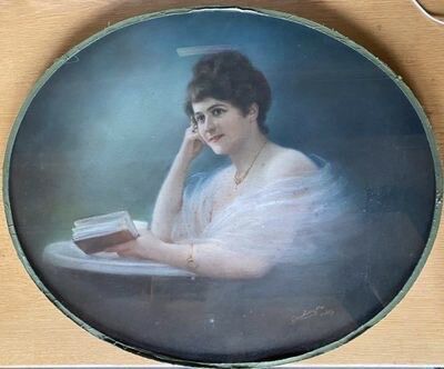 null Jakob Heinrich REUTLINGER (1802-1868)
Femme à la lecture
Pastel sur toile, signé...