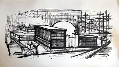 null Bernard BUFFET (1928-1999) Siemens - 1968 
Suite de cinq lithographies en noir...