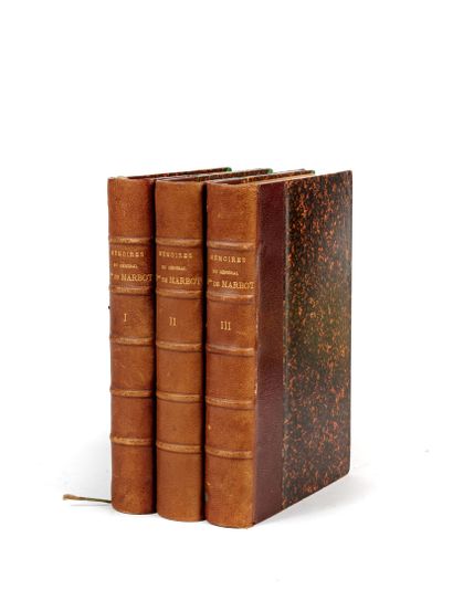 null Général MARBOT. Mémoires. 

Paris, Plon, s.d. (vers 1900). 3 volumes in-8, demi-chagrin...