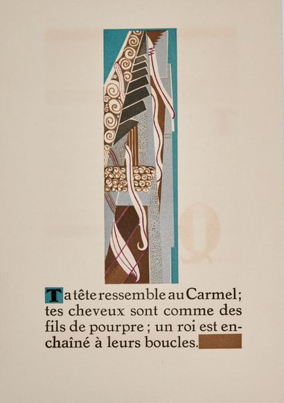 null LE CANTIQUE DES CANTIQUES. 

Paris, Schmied, 1925. In-8, en feuilles, chemise...