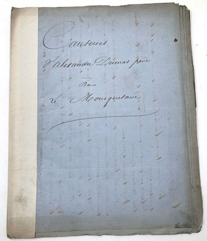 null DUMAS Alexandre (1802-1870)
 
M.A.S. intitulé « Causerie d'Alexandre Dumas père...