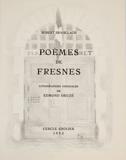 null Robert BRASILLACH. Poèmes de Fresnes. 

Paris, Cercle Grolier, 1953. In-4, en...