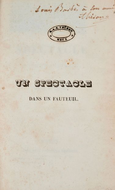 null Alfred de MUSSET. Un spectacle dans un fauteuil. 

Paris, Eugène Renduel, 1833....