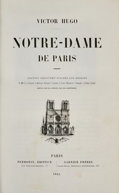 null Victor HUGO. Notre-Dame de Paris. 

Paris, Perrotin, Garnier frères, 1844. Petit...