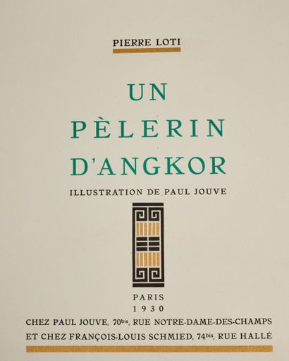 null Pierre LOTI. An Angkor pilgrim.

Paris, Paul Jouve, François-Louis Schmied,...