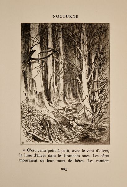null Maurice GENEVOIX. Forêt voisine. 

Paris, Société de Saint-Eloy, 1931. In-8,...