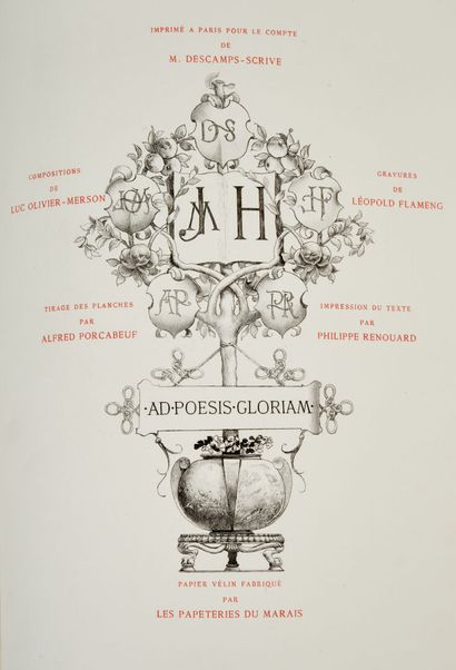 null José-Maria de HEREDIA. Les Trophées.

Paris, pour Descamps-Scrive, 1907. 

Grand...