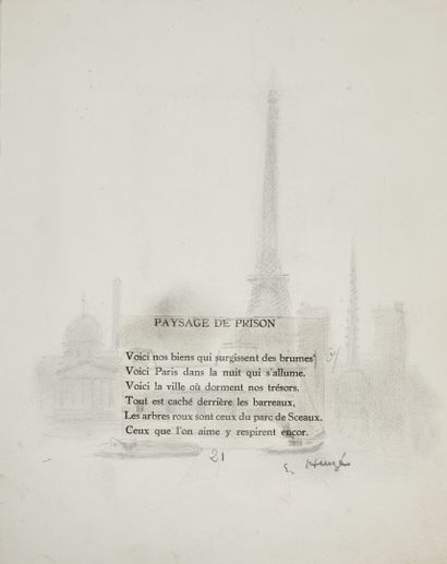 null Robert BRASILLACH. Poèmes de Fresnes. 

Paris, Cercle Grolier, 1953. In-4, en...