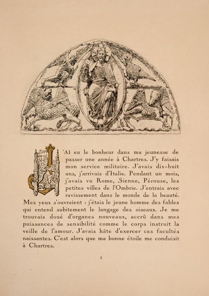 null Louis GILLET. La Cathédrale de Chartres. 

Paris, L'auteur, Collection des Merveilles...