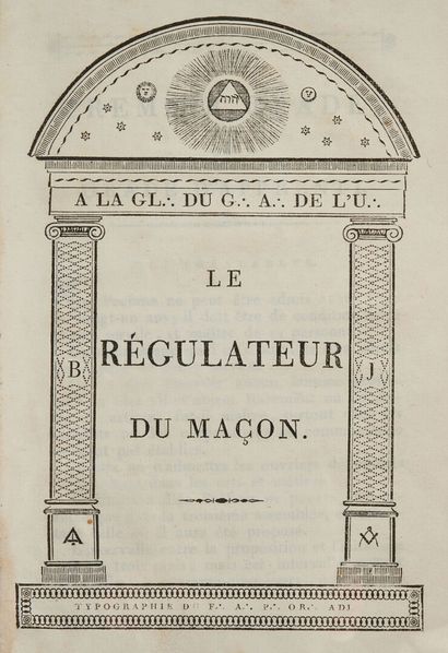 null REGULATEUR DU MAÇON (LE). S.l., typographie du F[rère] A∴ P∴ Or[ateur] Adj[oint],...