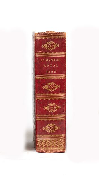null ALMANACH ROYAL. Paris, chez A. Guyot et Scribe, 1825. In-8, maroquin rouge,...
