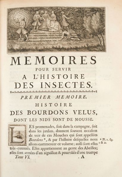 null RÉAUMUR (René-Antoine Ferchault de). Mémoires pour servir à l'histoire des insectes....