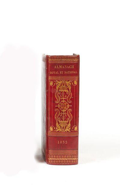 null ALMANACH ROYAL ET NATIONAL. Paris, chez A. Guyot et Scribe, 1832. In-8, red...