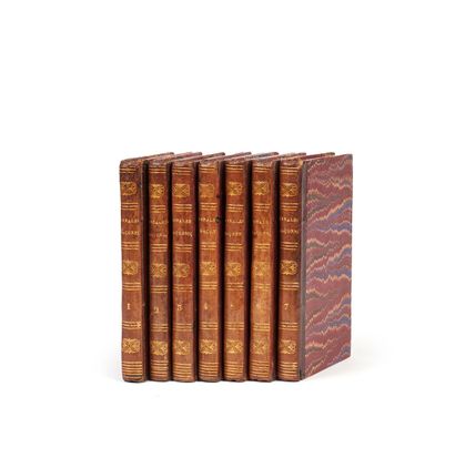null ANNALES MAÇ∴ À Paris, chez Caillot, 1807-1809. 7 volumes in-18, demi-basane...