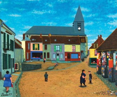 Camille BOMBOIS (1883-1970) Châtillon sur Marne, circa 1935 Huile sur toile, signée...