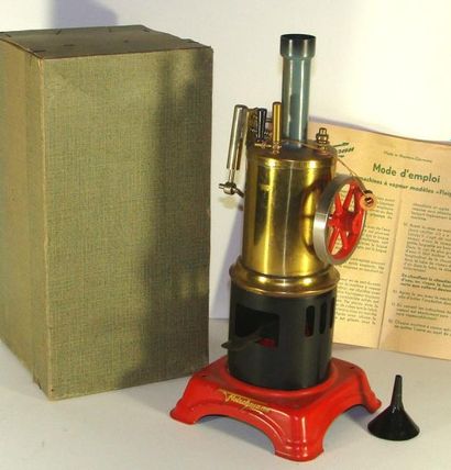 Fleischmann Machine à vapeur avec chaudière verticale et un cylindre oscillant, h=24cm...