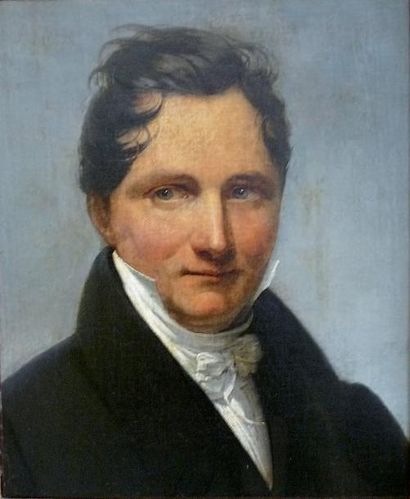 HENRI-FRANÇOIS RIESENER (PARIS 1767-1828) Portrait d'homme Huile sur toile. 45 x...