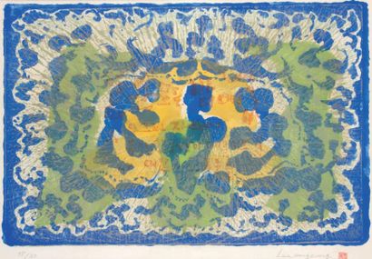 LEE Hang Sung (né en 1919) Sans titre Lithographie en couleurs, signée en bas à droite,...