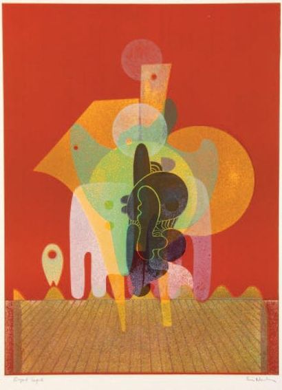 Ervin NEUHAUS (1928-2012) Harmonie et Beauté Linogravure. 75,5 x 53,5 cm -11 exemplaires...