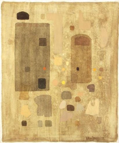 Eugène Roy WITTEN (1920-2004) La Lumière jaune Huile sur toile, signée en bas à droite....