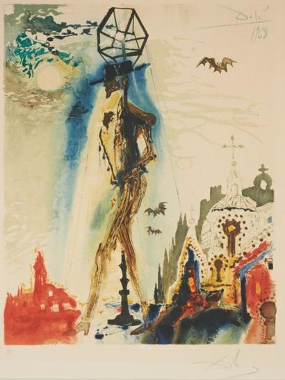 DALI Salvador (1904 -1988) Lithographie en couleurs Signée en bas à droite et numérotée...