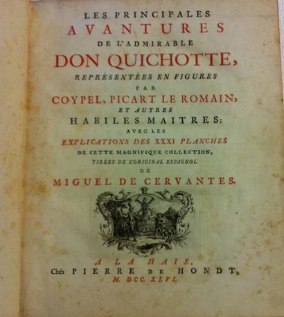CERVANTES Miguel de Les Principales avantures de l'admirable Don Quichotte, représentées...