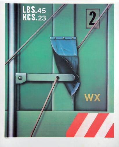 Peter KLASEN (né en 1935) LBS 45 / KCS 23 Lithographie en couleurs, signée en bas...